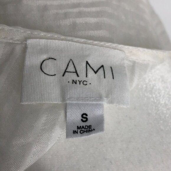 CAMI NYC Shawn White Belted Cotton and Silk Jacquard tiered sleeve mini dress SP - Picture 6 of 16